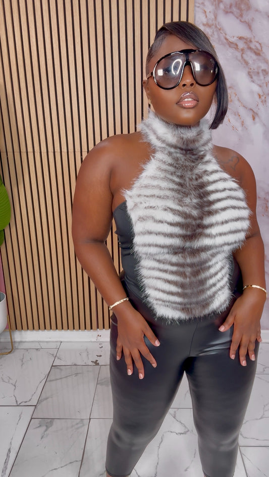 Black Leather Capris