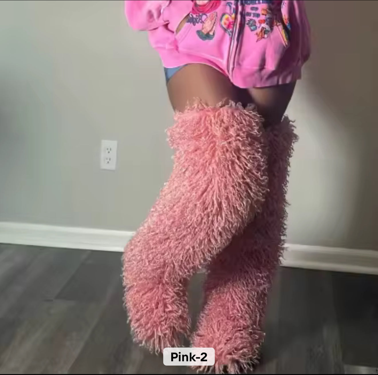 PINK Fur Boots
