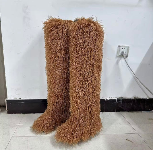 Pre Order Chocolate Fur Boots