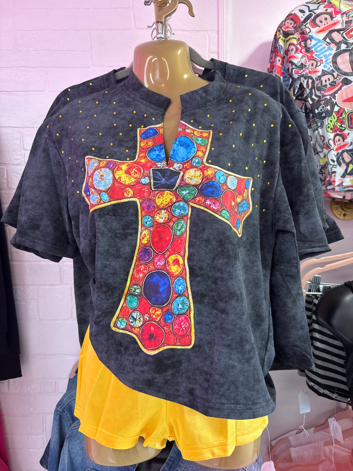 Crome Cross Top