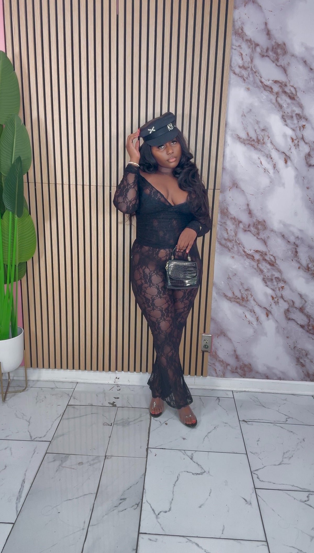 Black Lacey Set