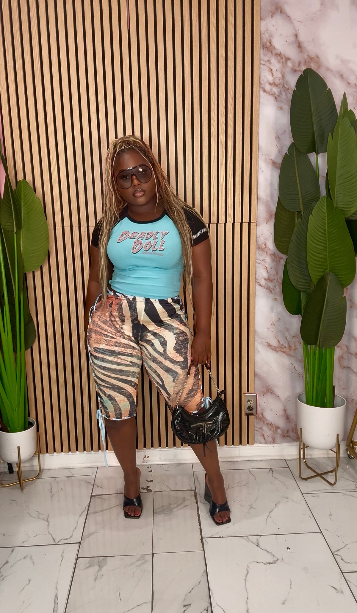 Colorful Zebra Capris